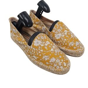 Castaner Liberty Fabric Floral Espadrilles Mustard Yellow Flats EU 37